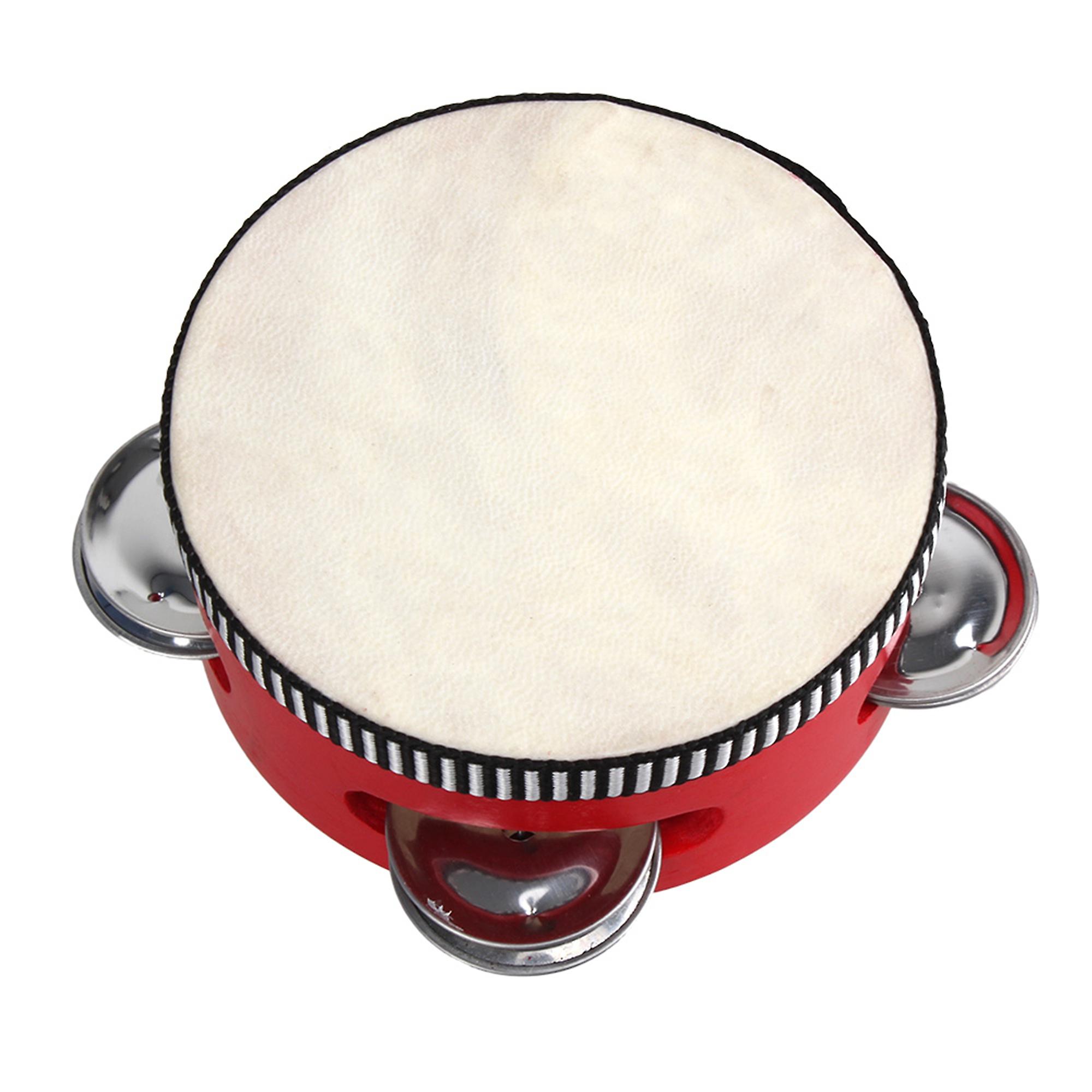 Hand Drum Educational Toy Musical Sheepskin Tambourine Beat Instrument