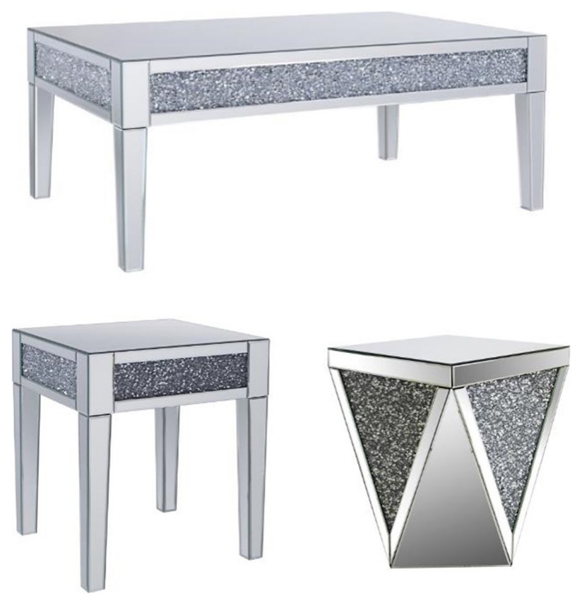 Home Square 3 Piece Set with Accent End Table  ampAccent Coffee Table  ampEnd Table   Contemporary   Coffee Table Sets   by Homesquare  Houzz