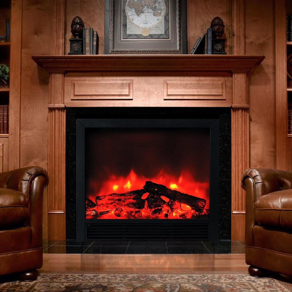 AA Warehousing Blaze Electric Fireplace Insert With 2 speed Heater and Remote