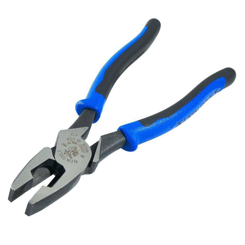 Klein Tools 9 in. Journeyman Heavy Duty Side Cutting Pliers for Fish Tape Pulling J2000-9NETP