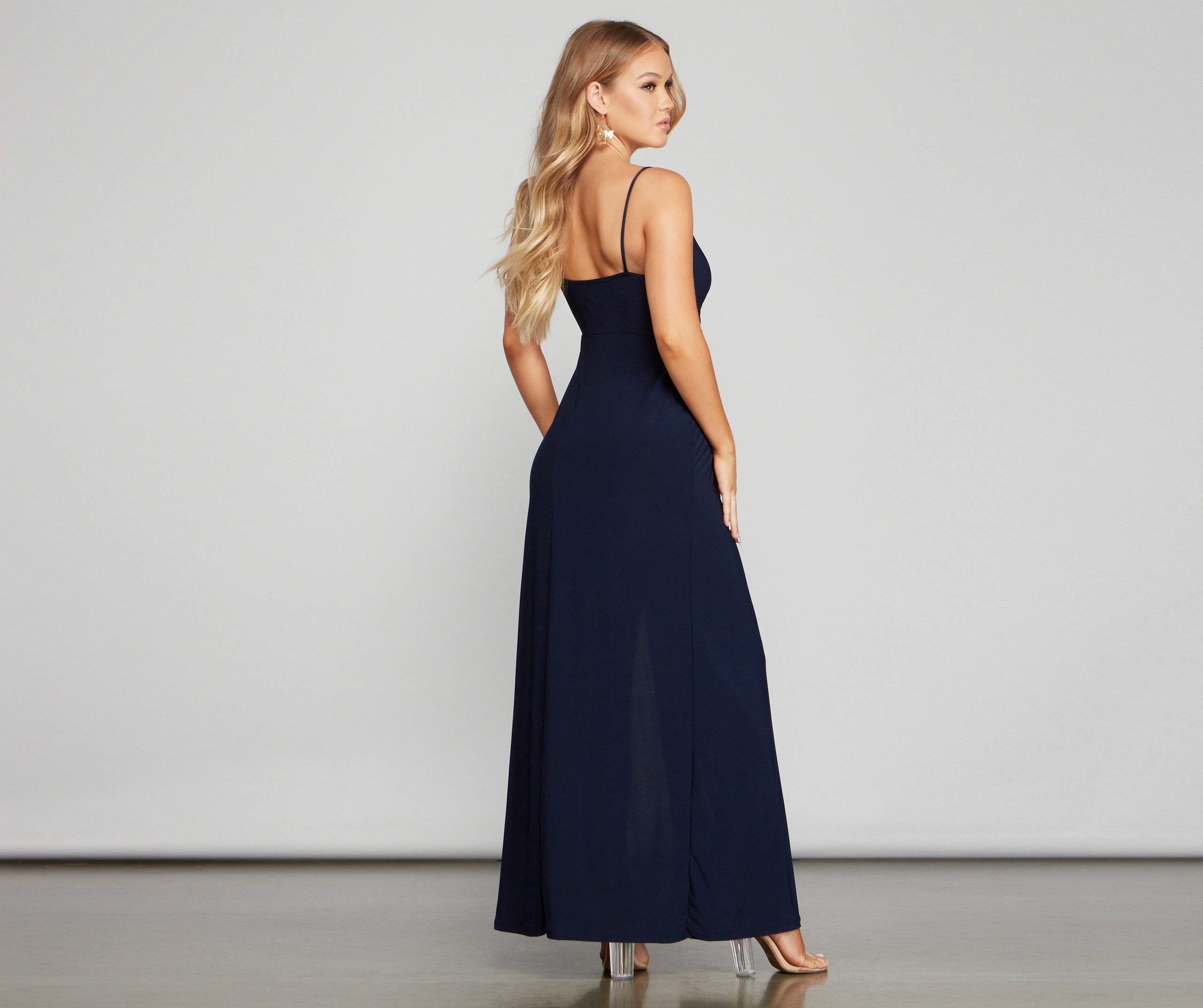 Major Appeal High Slit Maxi Dress