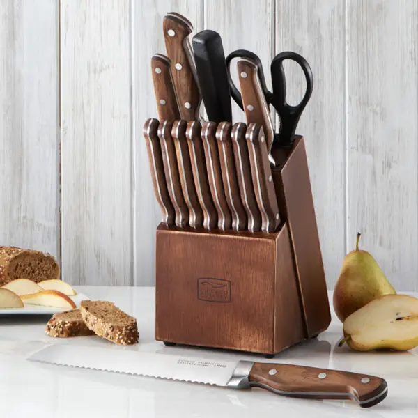 Chicago Cutlery Precision Cut 15-Piece Block Set with Walnut Handle