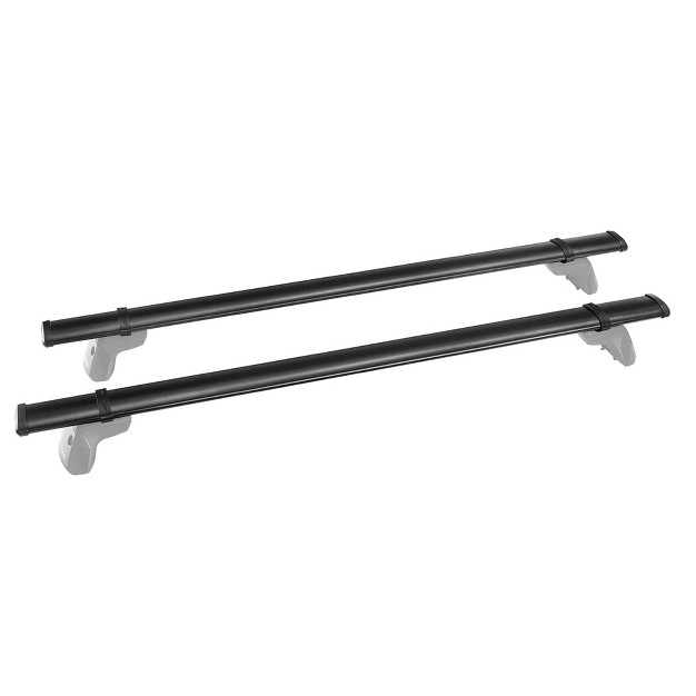 Yakima 60 Inch Alloy Steel Easy Snap Aerodynamic Roof Rack Crossbars With Corebar Sl Adapter And 165 Pound Load Capacity Black Set Of 2