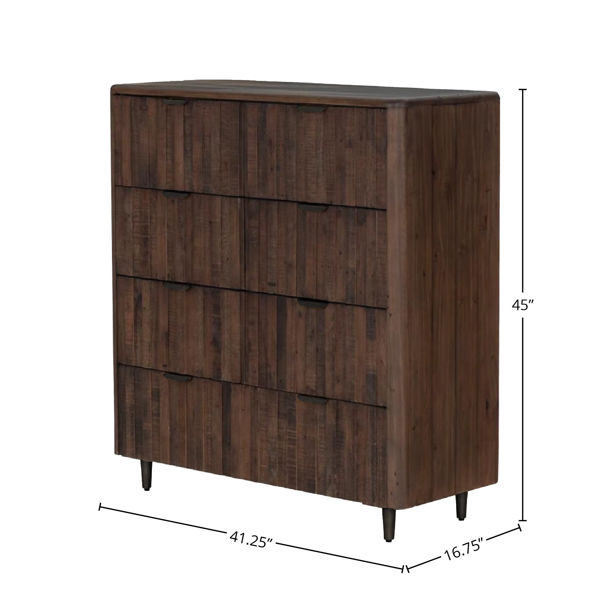 Lineo 7 Drawer Chest - Burnt Oak