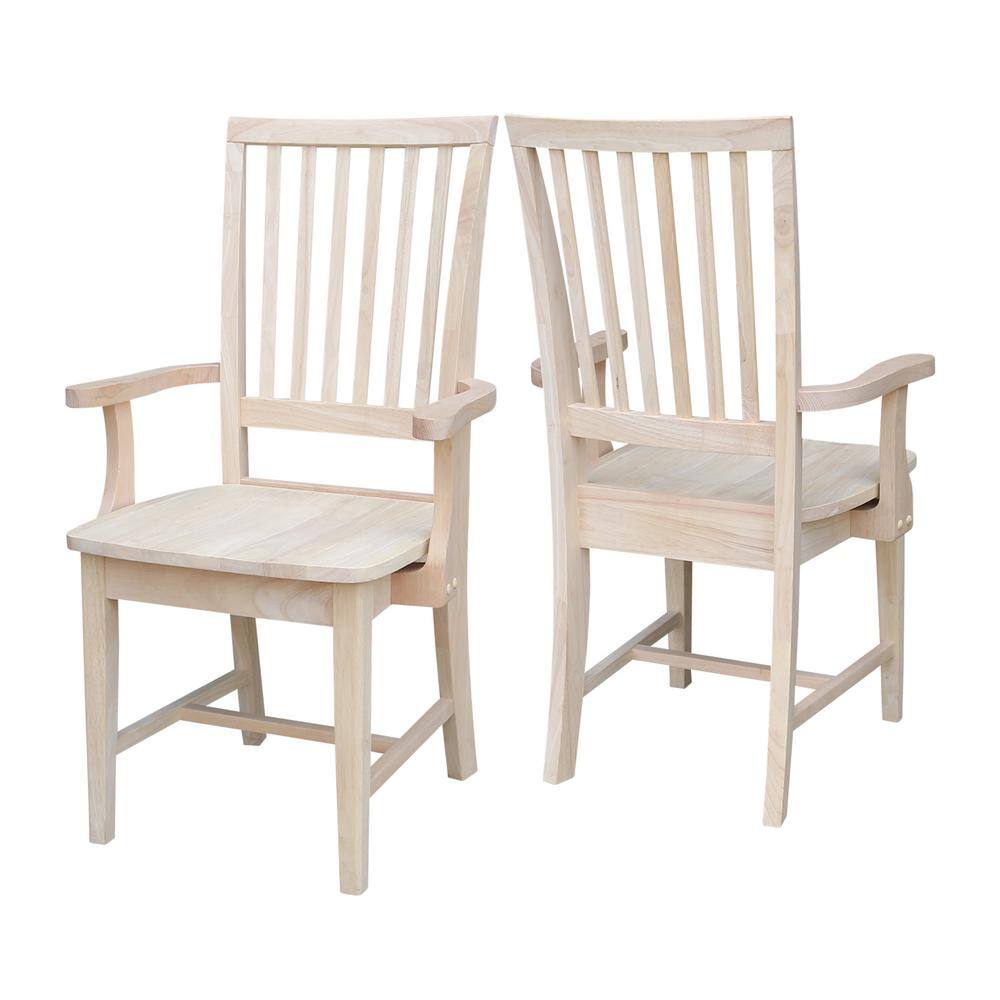 International Concepts Unfinished Wood Mission Side Chair 265A