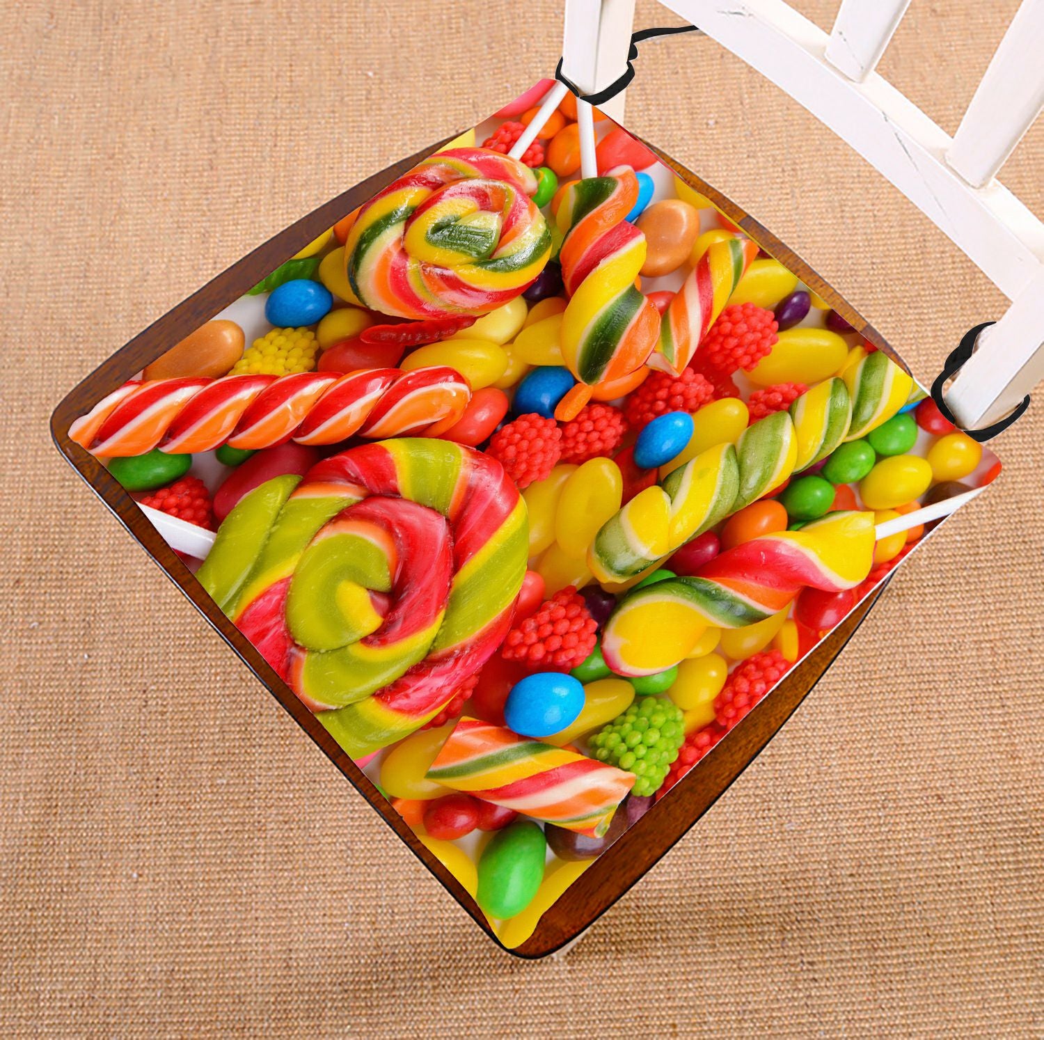 ZKGK Delicious Sweet Candies Seat Pad Seat Cushion Chair Cushion Floor Cushion Two Sides 16x16 Inches