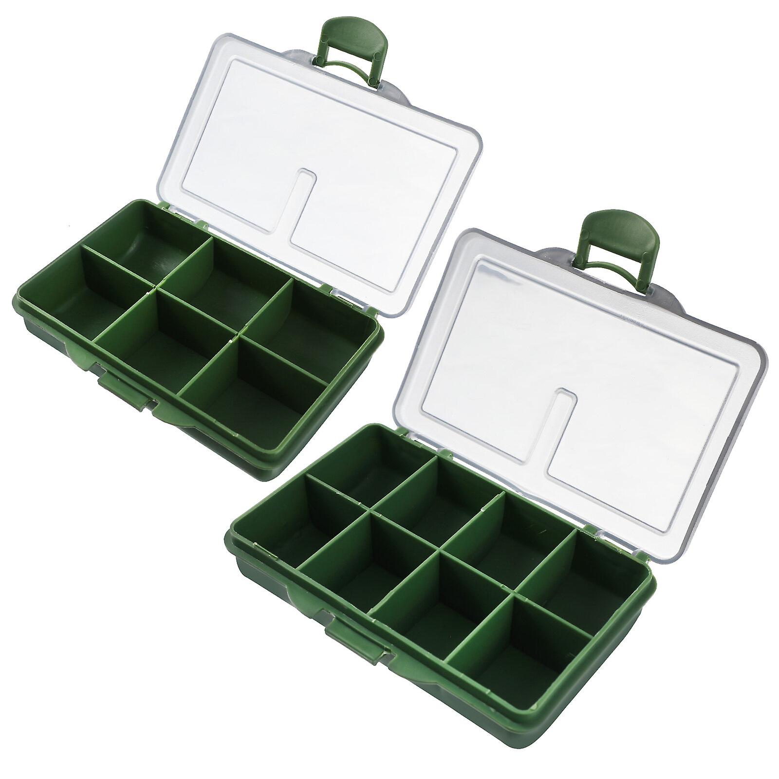 2pcs Fishing Lure Box Tackle Storage Box Bait Containers Fishing Storage Case