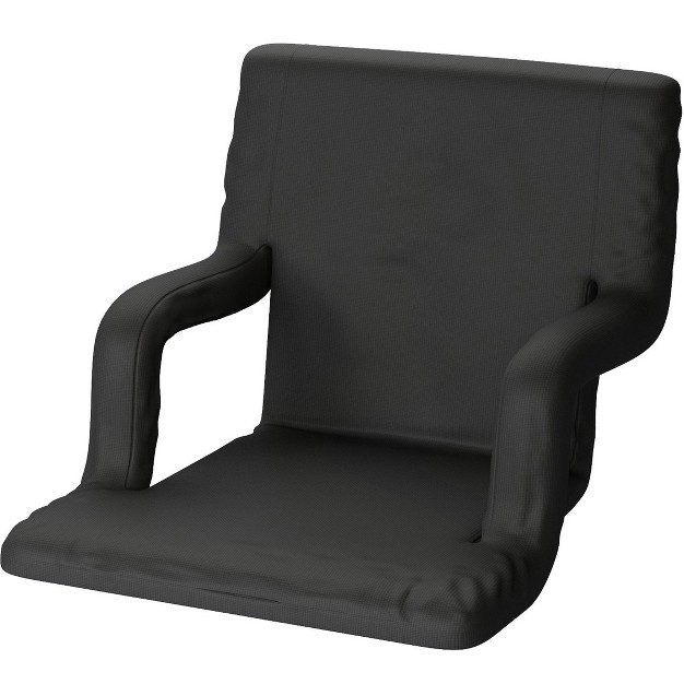 Hastings Home Stadium Chair For Bleachers Back Support Arm Rests Portable Carry Straps And 6 Reclining Positions