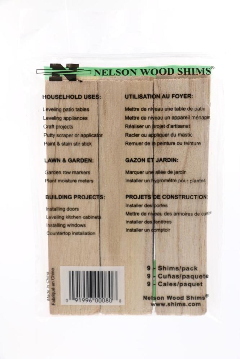 6 Pine Shims 9pk ;