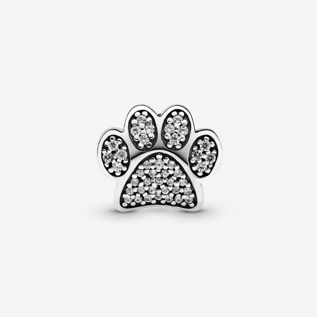 PANDORA  Sparkling Paw Print Charm