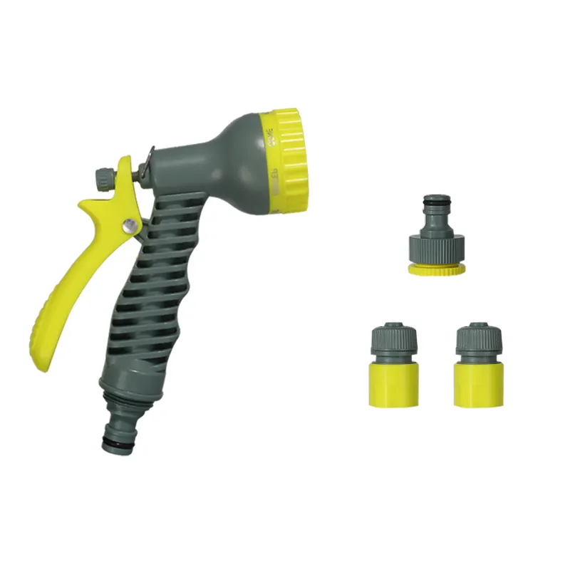 Hot Sale Expandable Garden Hose Spray Gun Plastic 7 Function Spray Modes Garden Hose Nozzle Water Gun Set Factory supply of good