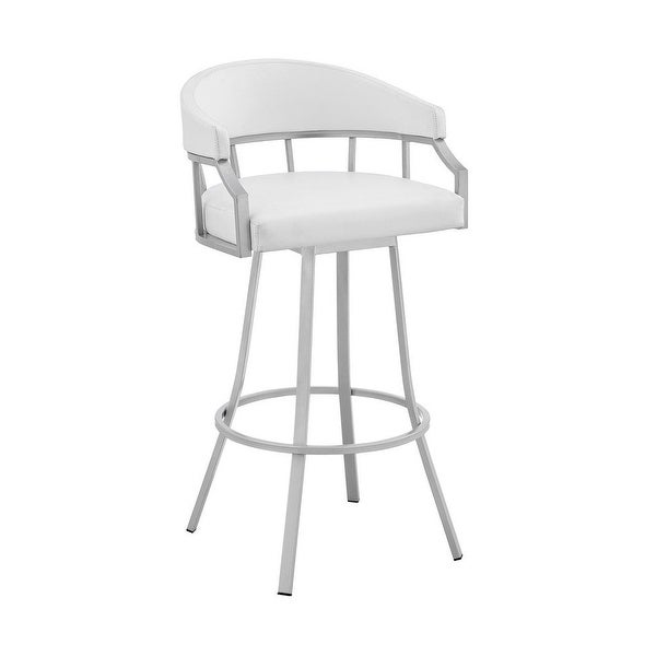 Mayla 30 Inch Swivel Bar Stool， Metal Flared Legs - 40 H x 21 W x 21 L Inches