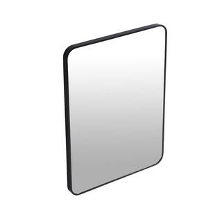 ARTCHIRLY 24 in. W x 32 in. H Rectangular Metal Framed Wall Bathroom Vanity Mirror in Matte Black BMC0032432MB