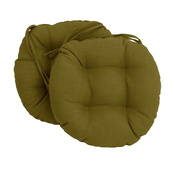 16-inch Round Tufted Indoor/ Outdoor Chair Cushions (Set of 6)