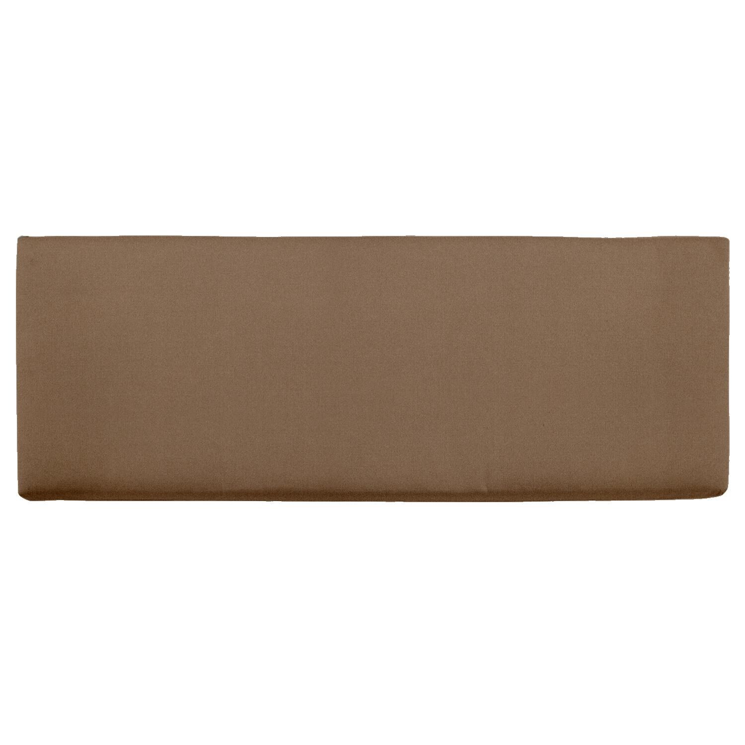 Sunbrella Canvas Cocoa Large Outdoor Replacement Bench Cushion W/ Knife Edge By Signature