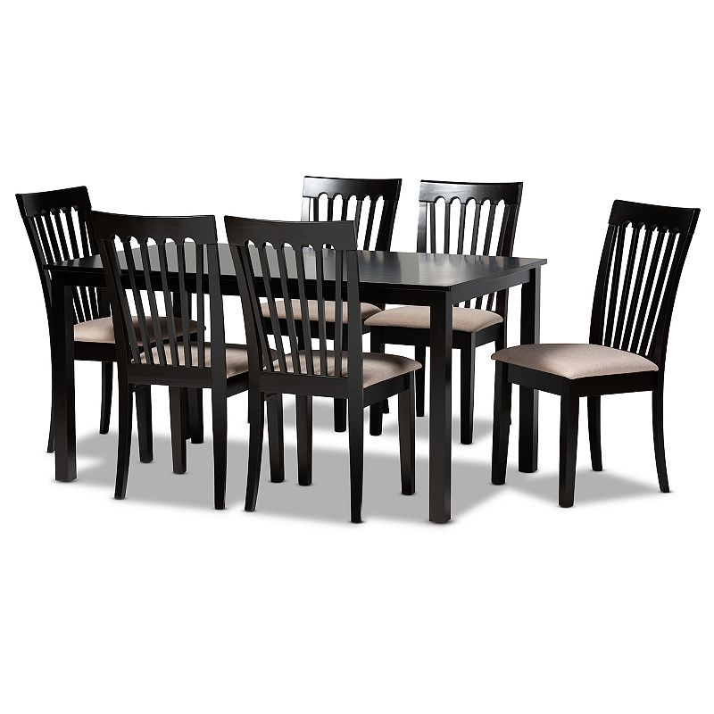 Baxton Studio Minette Dining Table 7-piece Set