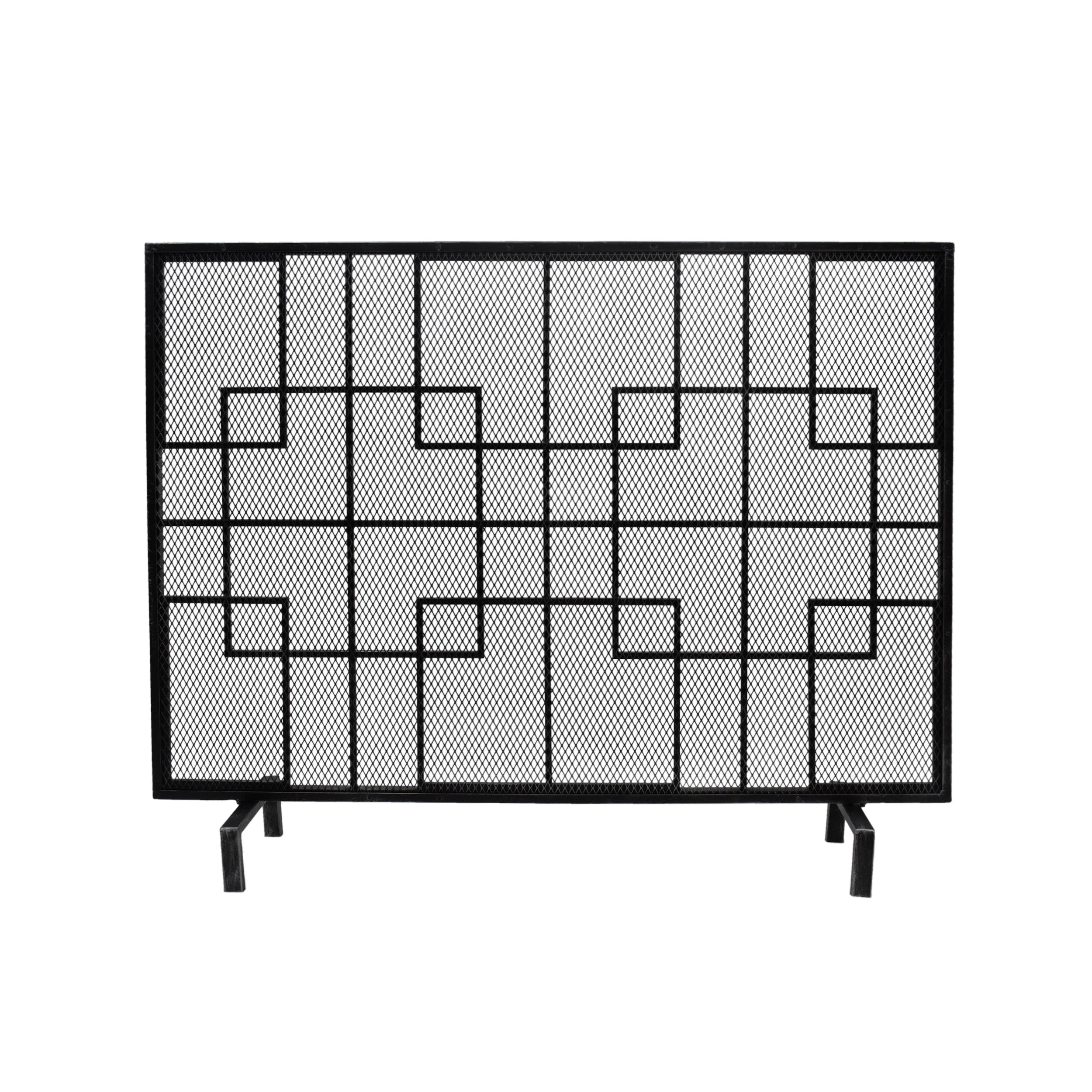 Dorothy Modern Single PanelIron Firescreen