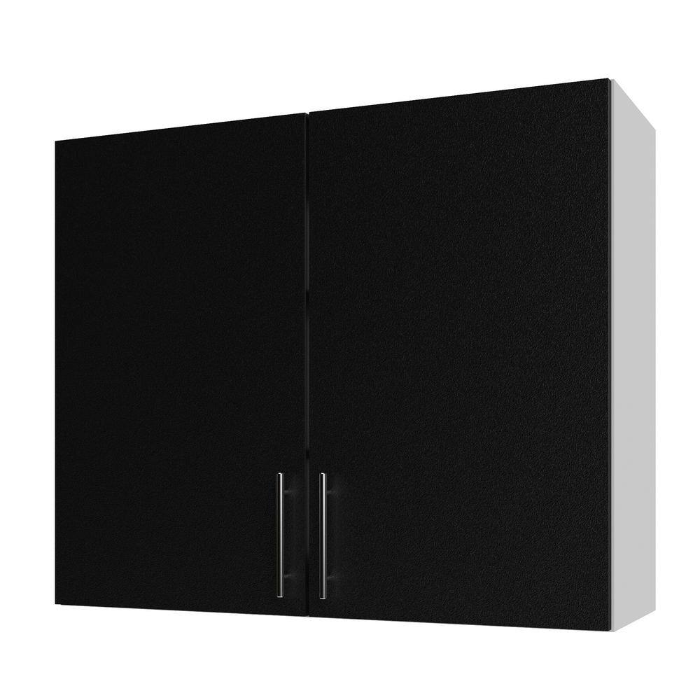 WeatherStrong Miami Pitch Black Matte Flat Panel Stock Assembled Wall Kitchen Cabinet 36 in. x 12 in. x 30 in. IBW3630-MPB