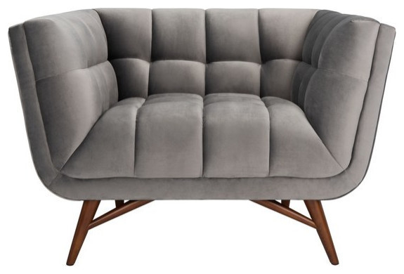 Berdie Mid Century Tufted Club Chair  Dark Gray   Midcentury   Armchairs And Accent Chairs   by Rustic Home Furniture Deco  Houzz