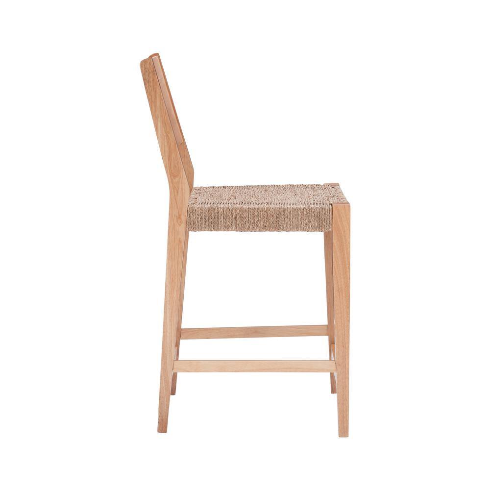 Powell Company Marlene Natural 24 in. Counter Stool with Woven Rope Seats HD1593CS20