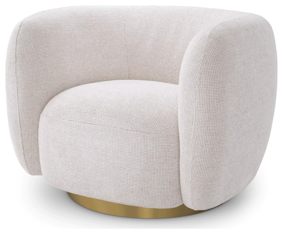 Modern Minimalist Swivel Chair  Eichholtz Roxy   Contemporary   Armchairs And Accent Chairs   by Oroa   Distinctive Furniture  Houzz