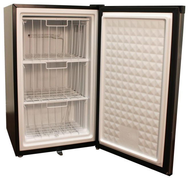 3.0 Cu.Ft. Upright Freezer With Energy Star  Stainless Steel   Contemporary   Freezers   by Virventures  Houzz