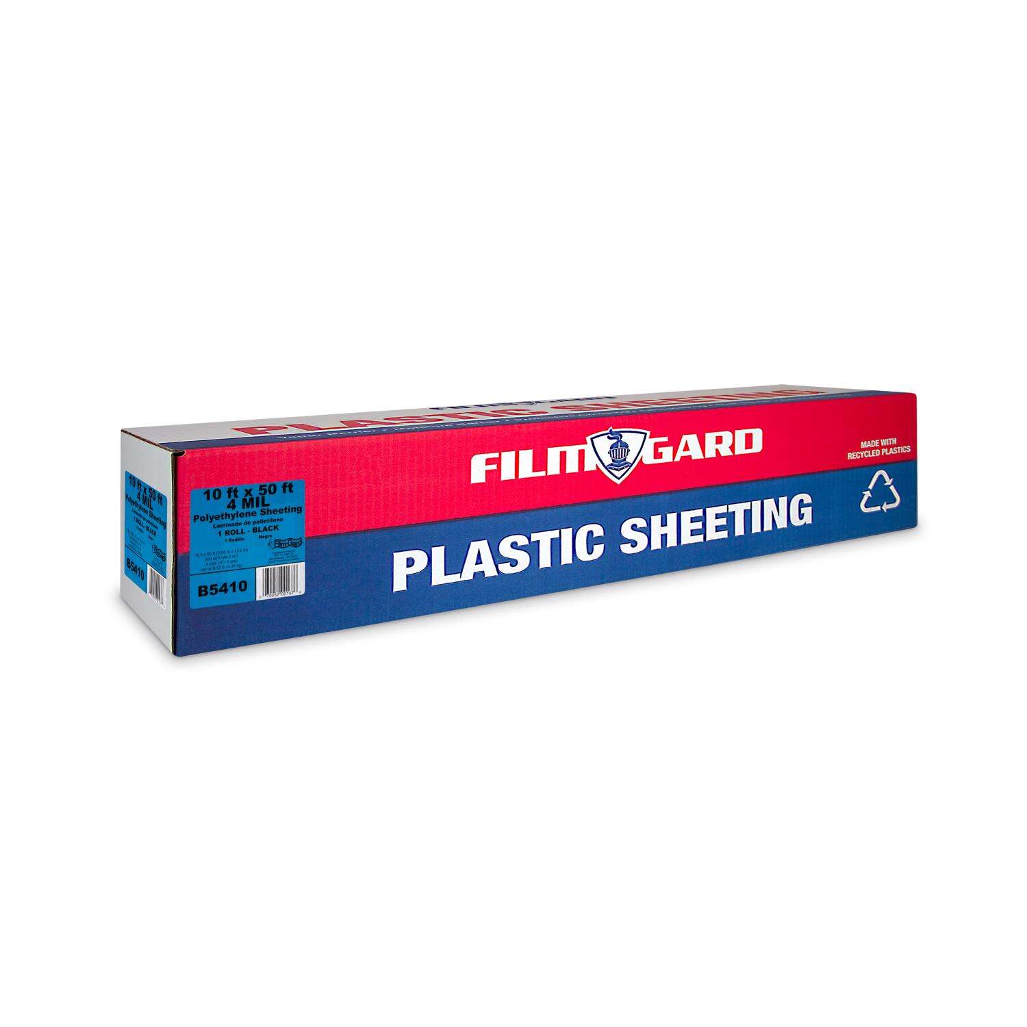 Film-Gard Plastic Sheeting 4 mil X 10 ft. W X 50 ft. L Polyethylene Black 1 pk