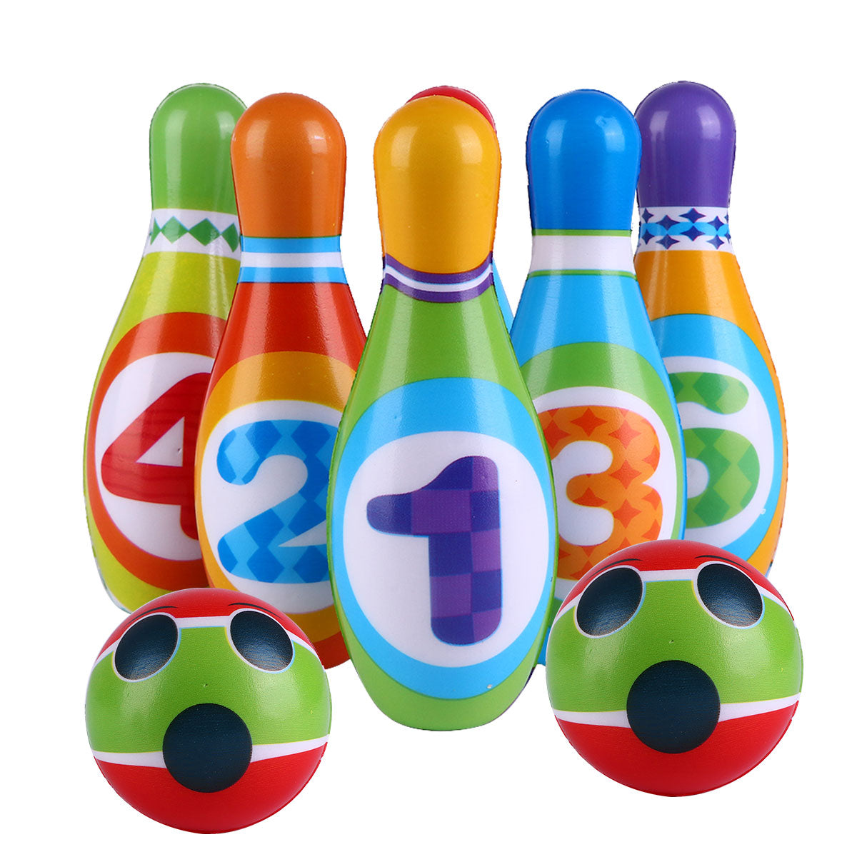 1 Set Portable Family Bowling Game Toys Children Outdoor Indoor PU Sports Game