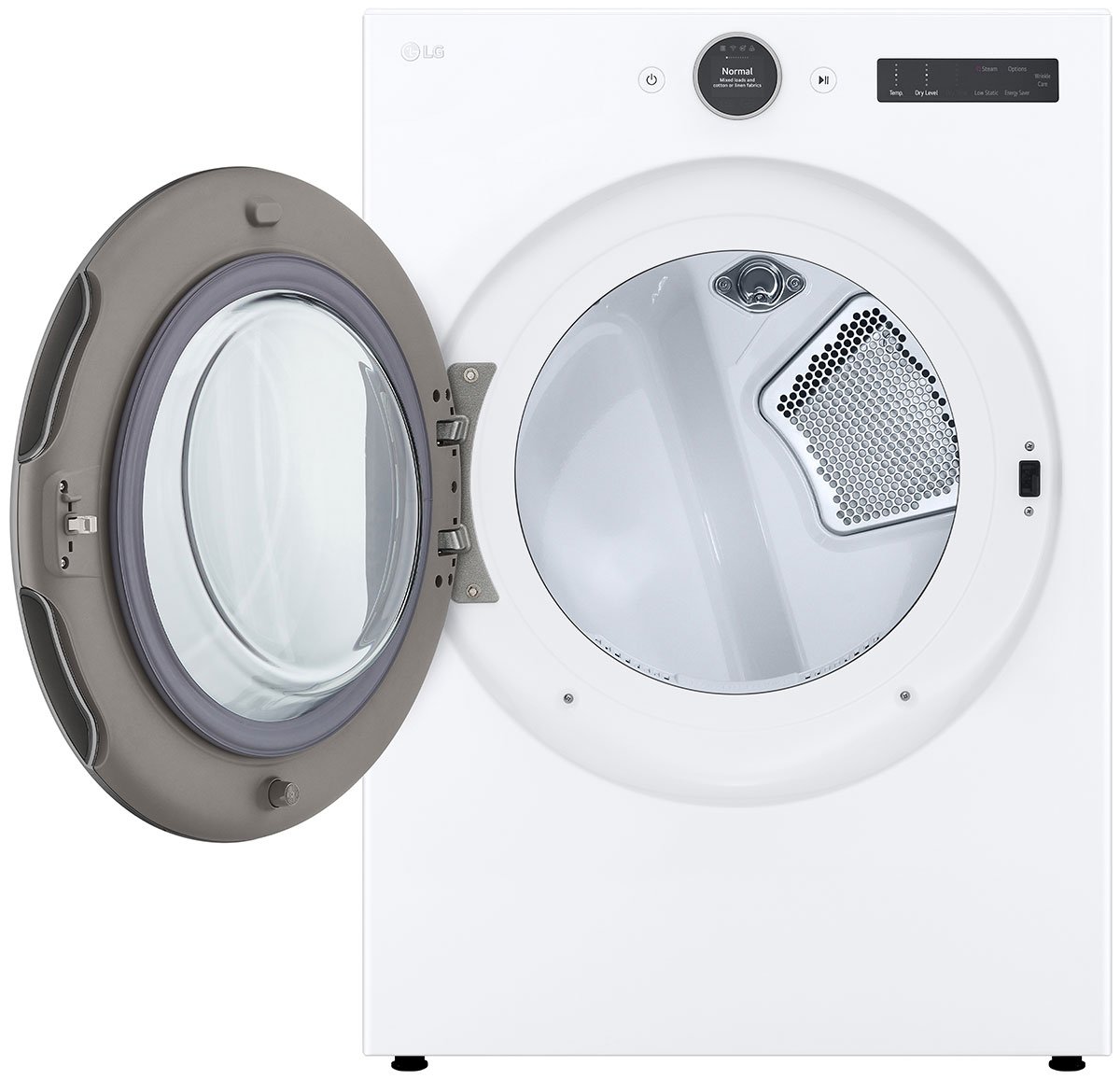 LG 7.4 Cu. Ft. White Smart Front Load Electric Dryer With AI Sensor Dry and TurboSteam