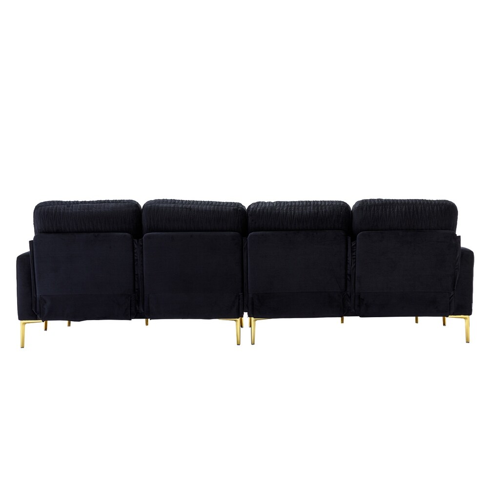 Modular Sectional sofa U Shaped Accent Sofa with Ottoman