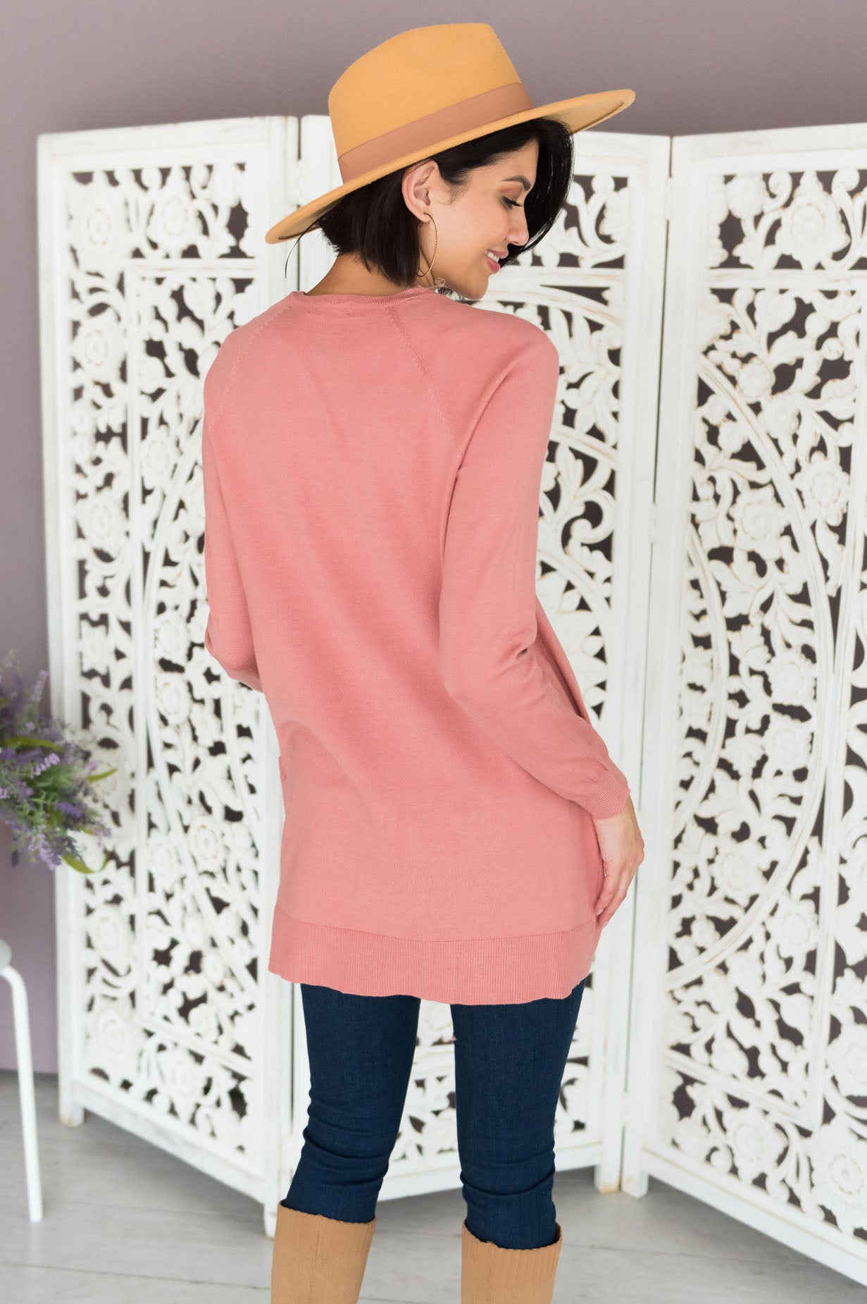 Keep Me Stylish Modest Front Pocket Cardigan