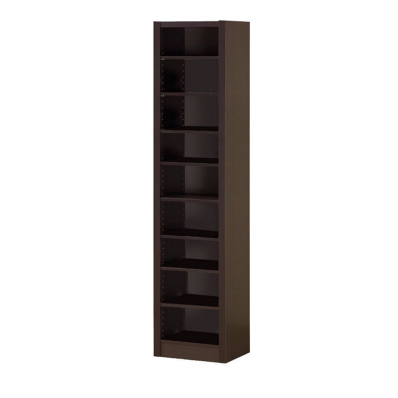 Glimmering Brown Narrow Wooden bookcase