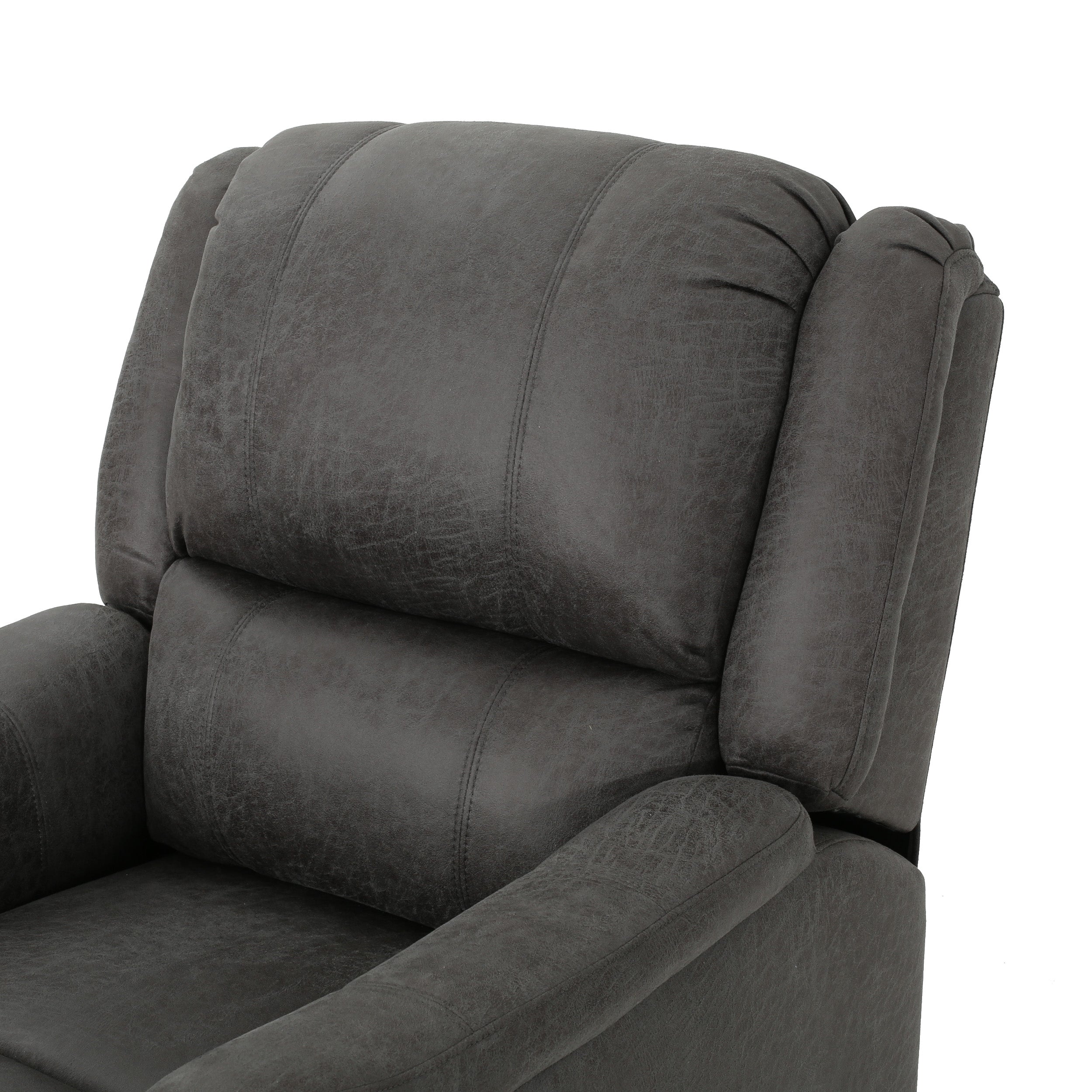 Jemma Tufted Slate Microfiber Swivel Gliding Recliner