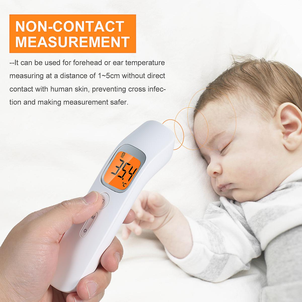 Handheld Non-contact Infrared Thermometer Lcd Screen With Backlight Digital Thermometer Household Forehead Temperature Meter / Switchable Electronic E