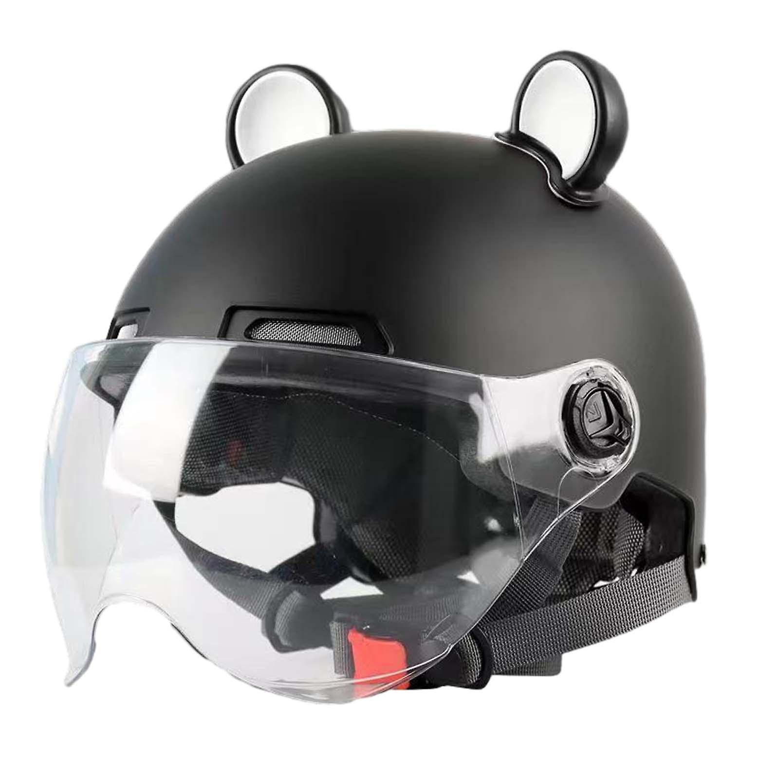 Open Face Moped Helmet Accessory For Electric Motorcycles Chopper Moped Black