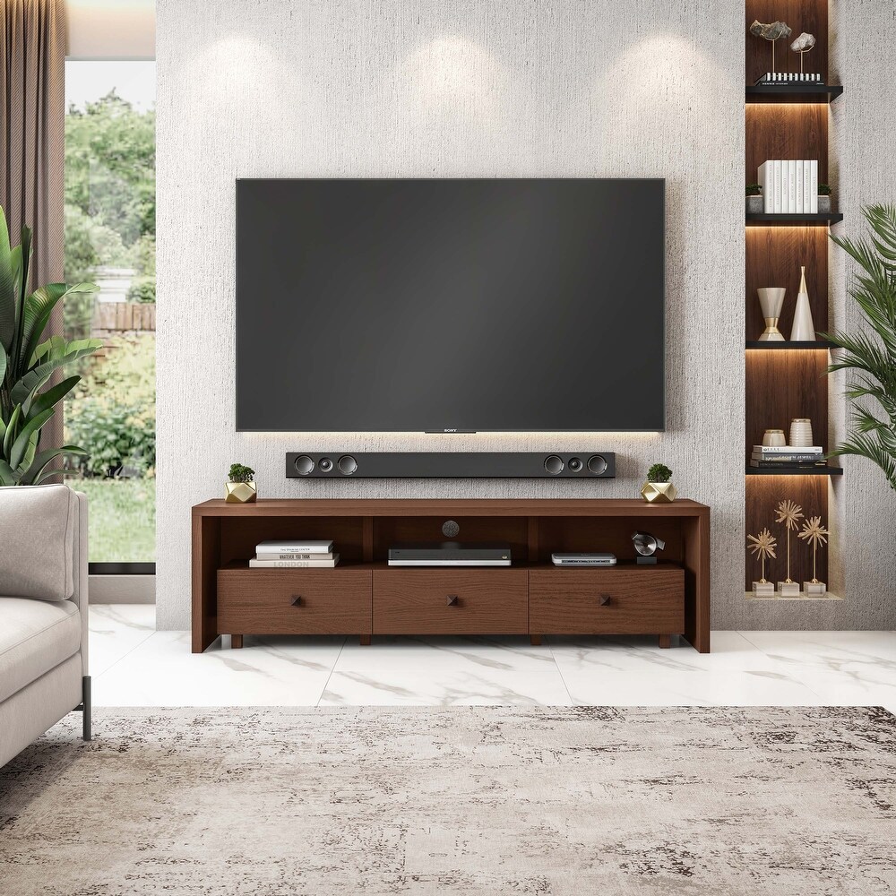 Urban Designs Elegant TV Stand For TVs Up To 75 Inches With Storage