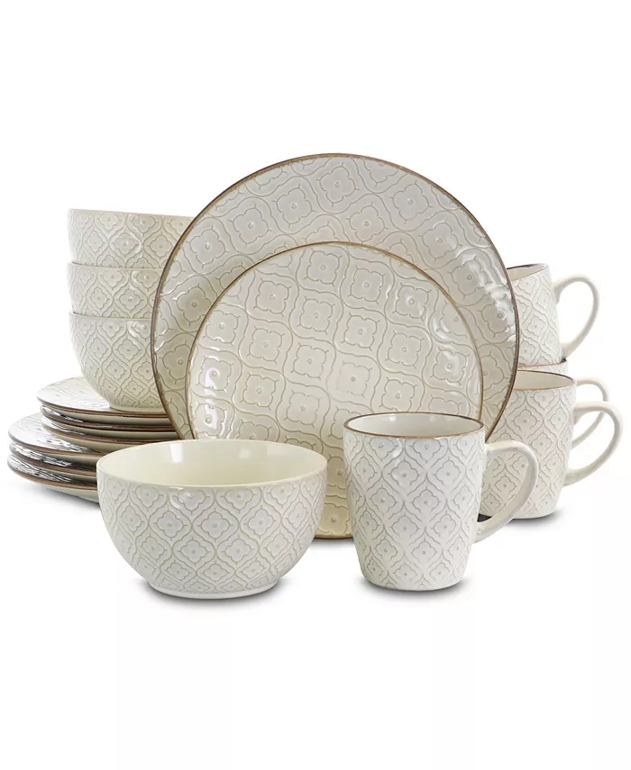 Elama Luxurious Dinnerware with Complete Set of 16 Pieces