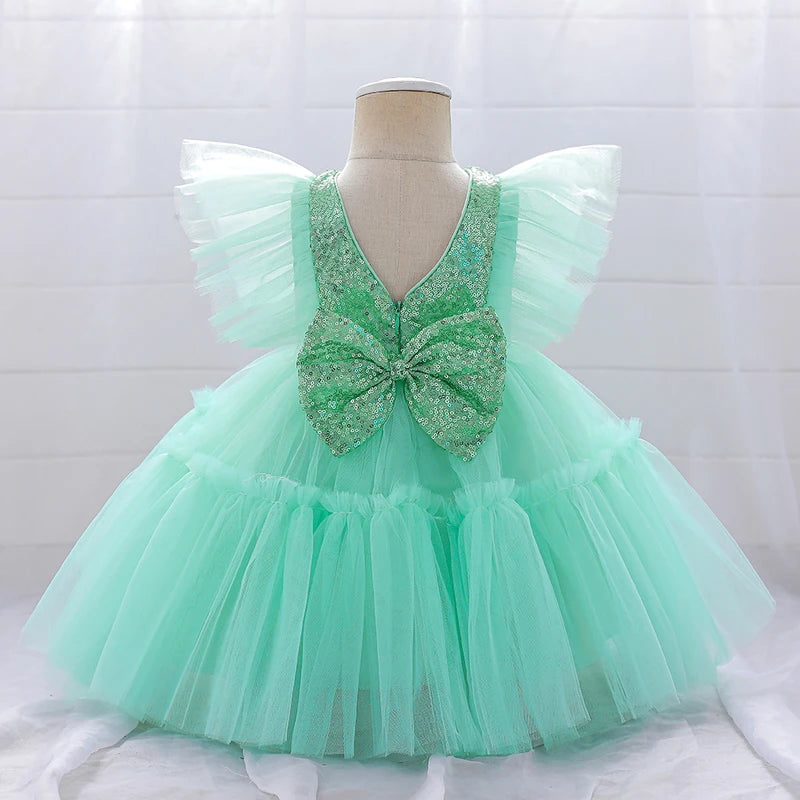 Toddler 1st Birthday Dress For Baby Girl Clothes Sequin Baptism Princess Tutu Dress Girls Dresses Party Costume 0-5 Year