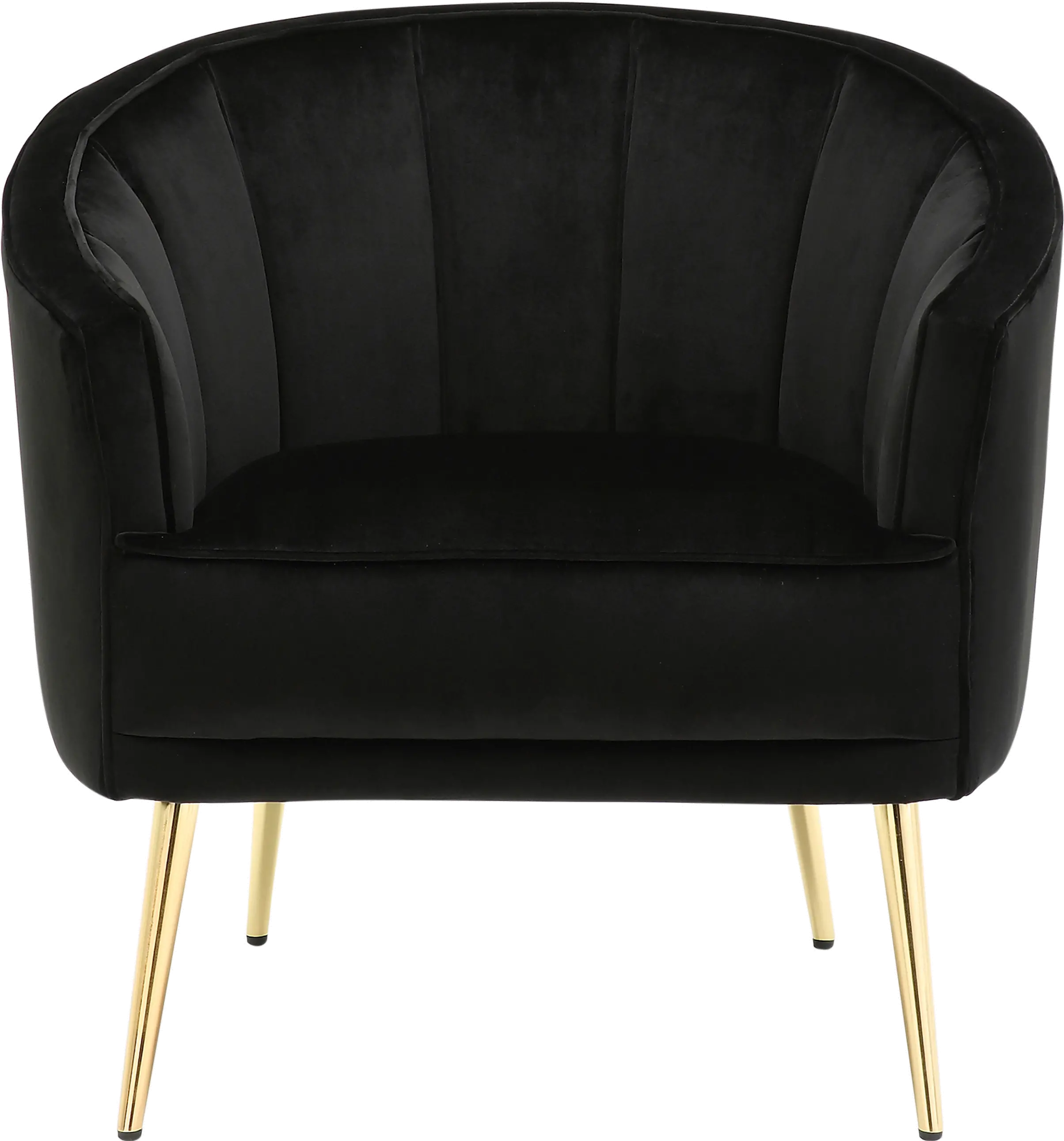 Tania Black Velvet Glam Accent Chair