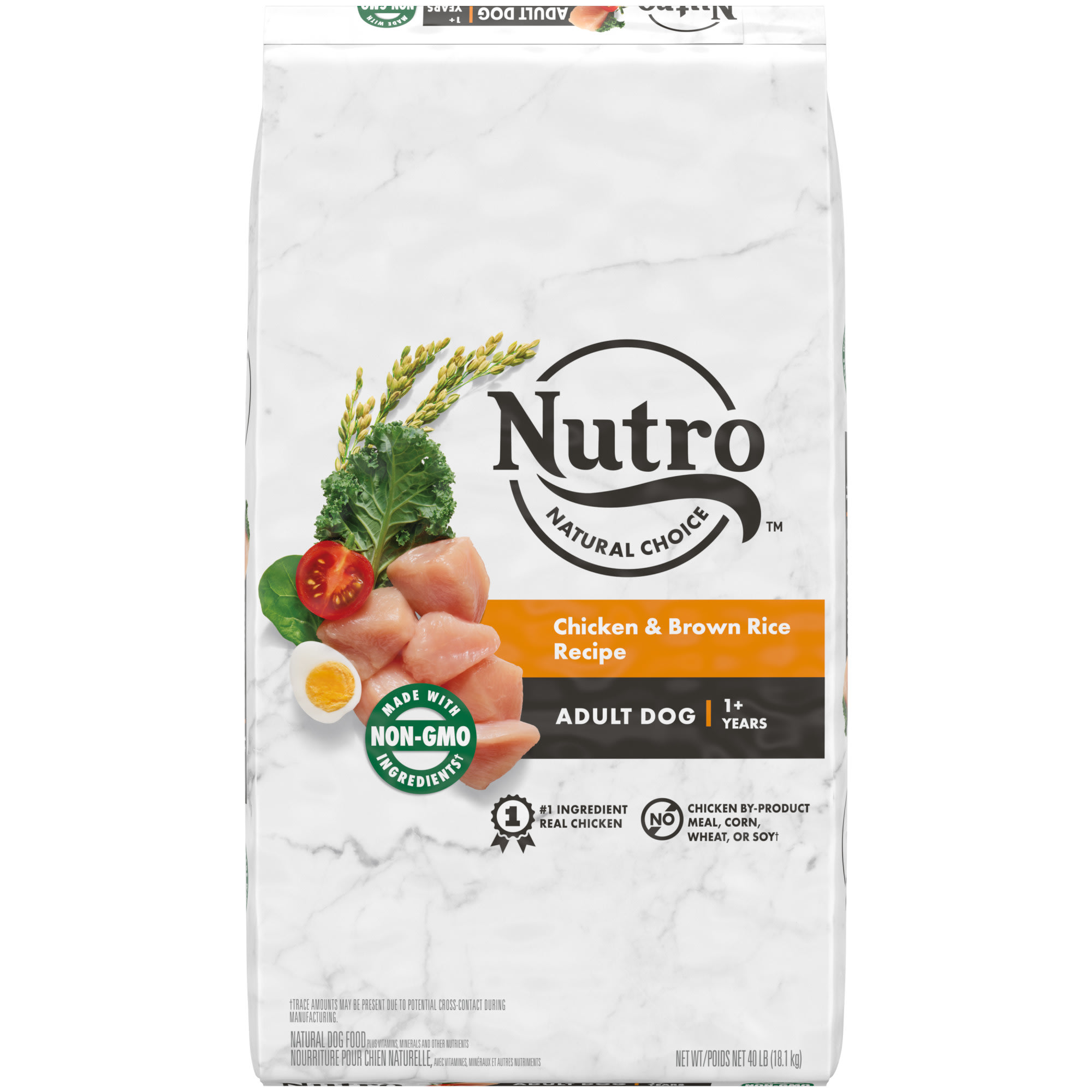 Nutro Natural Choice Chicken  Brown Rice Recipe Adult Dry Dog Food， 40 lbs.