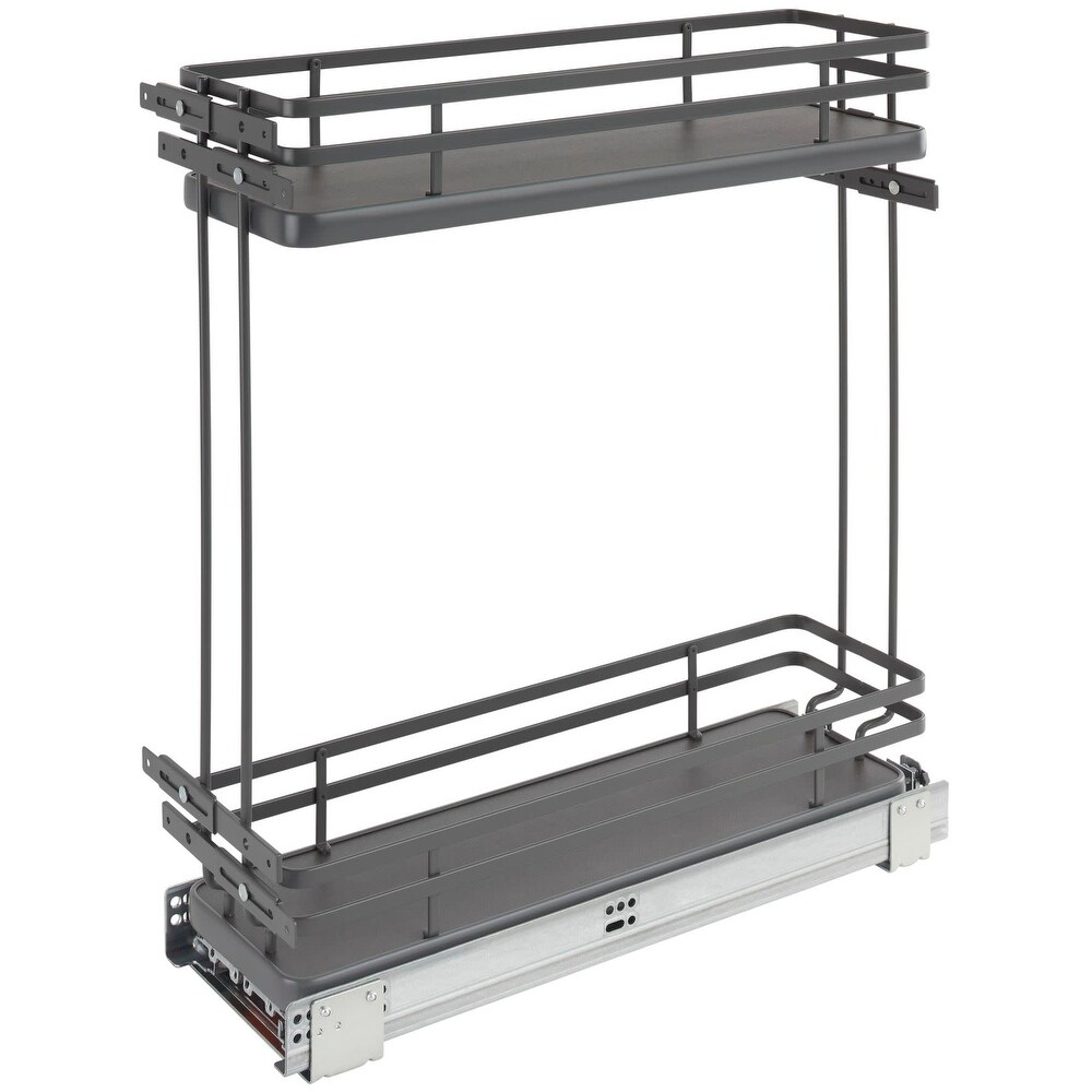 Rev A Shelf 5322 Series 7 Inch Pull Out Two Tier Cabinet Organizer