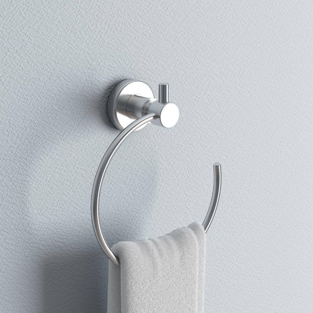 No Drilling Required Loxx Towel Ring in Chrome LO207-CHR