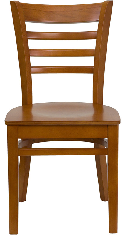 HERCULES Series Ladder Back Cherry Wood Restaurant Chair   Transitional   Dining Chairs   by First of a Kind USA Inc  Houzz