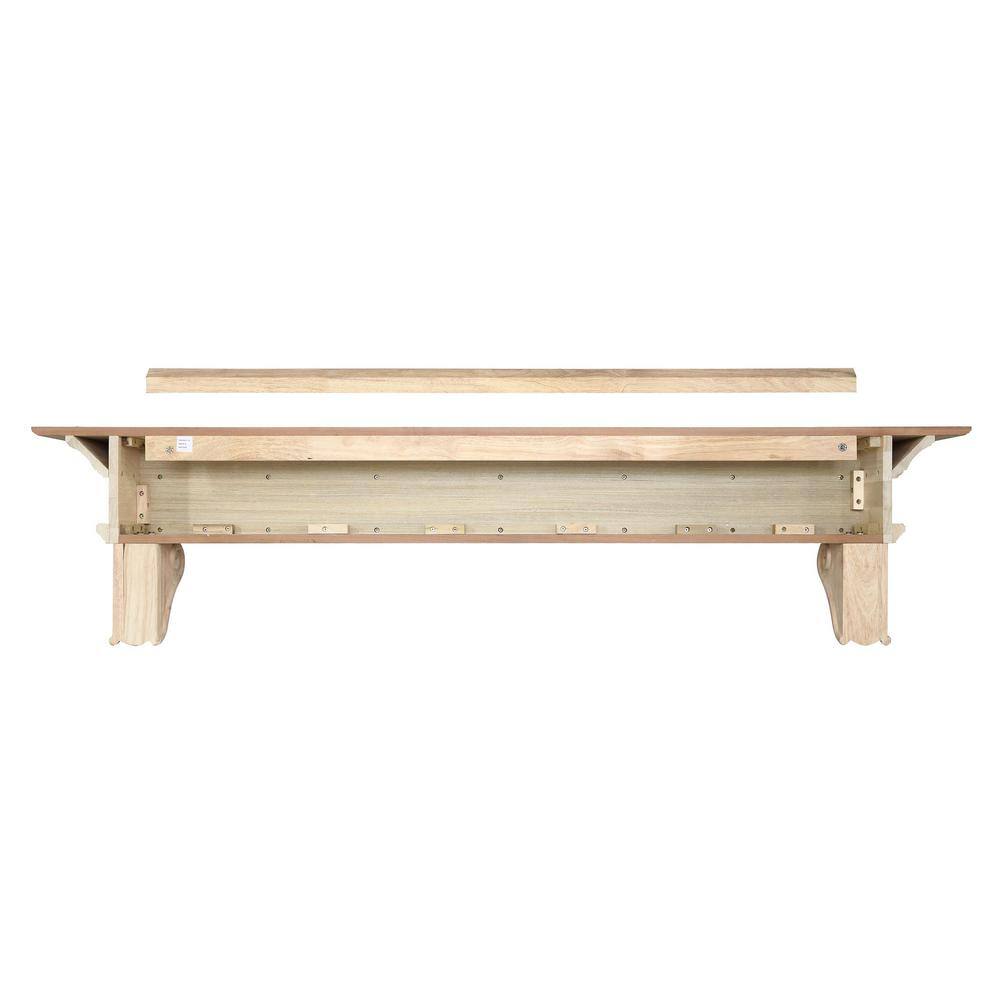 Pearl Mantels 5 ft. Unfinished Paint and Stain Grade Cap-Shelf Mantel RPS60416D