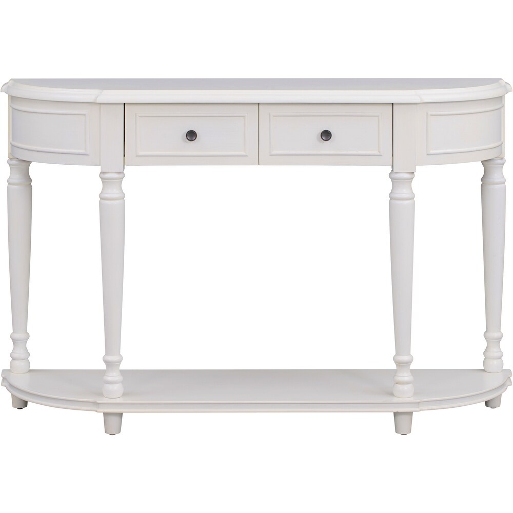 52'' Circular Curved Design Console Table