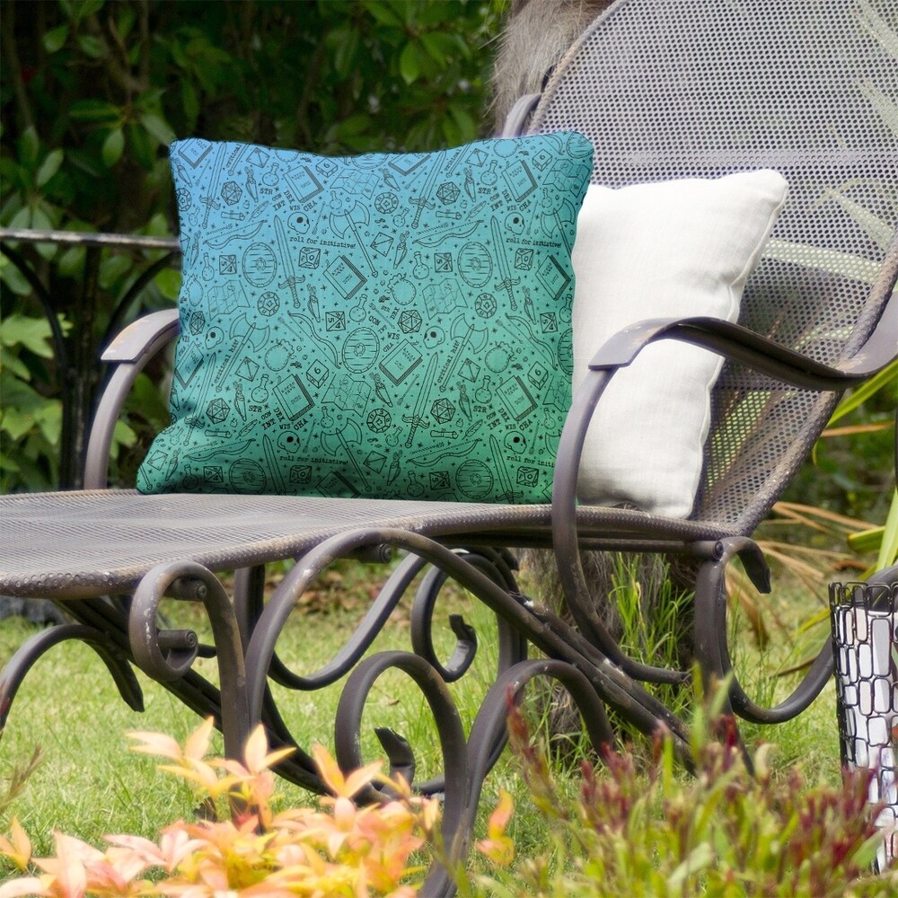 Ombre RPG Pattern Indoor/Outdoor Pillow