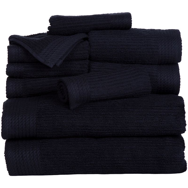 Portsmouth Home Ribbed Cotton 10-piece Bath Towel Set