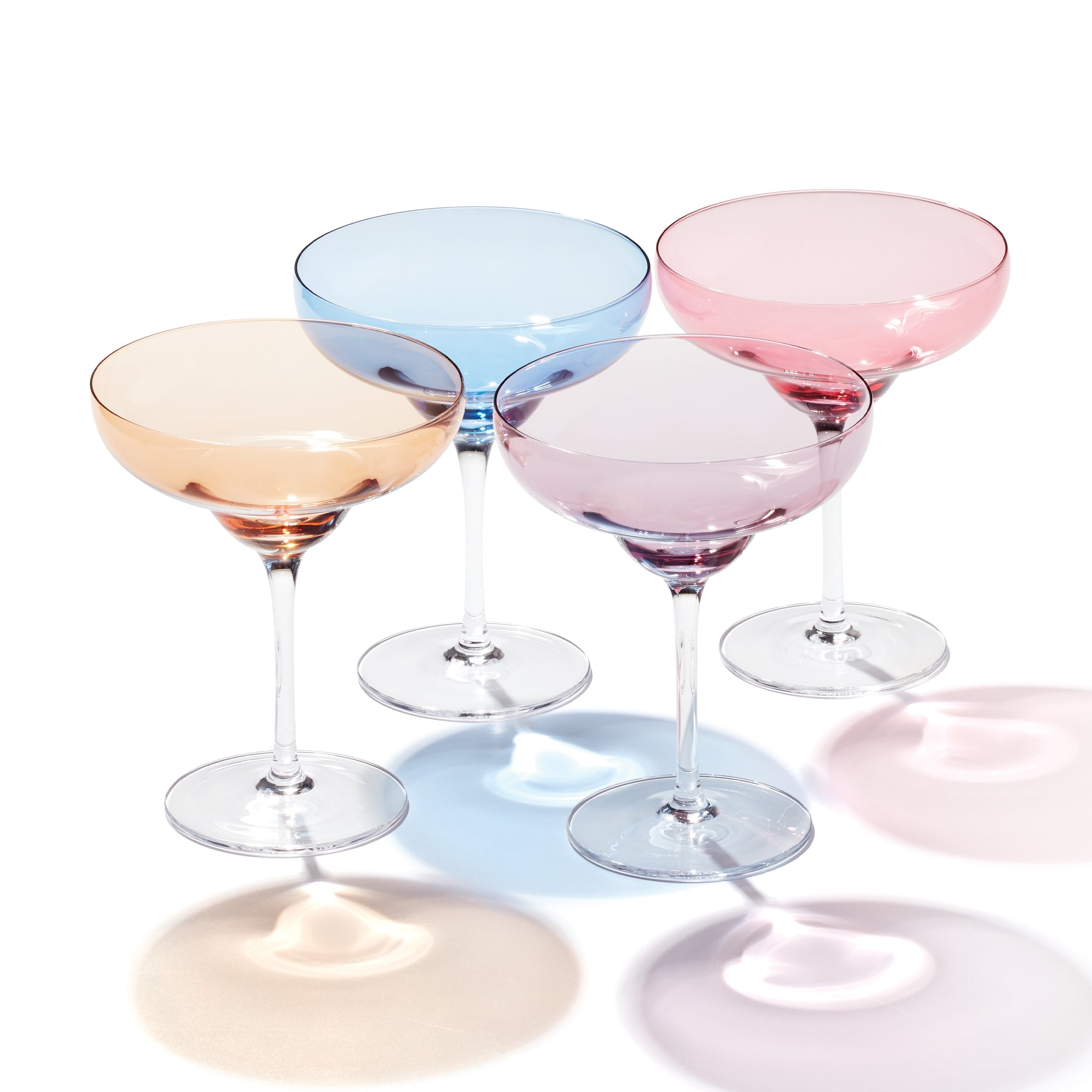 True Colors Margarita Glasses, Set Of 4