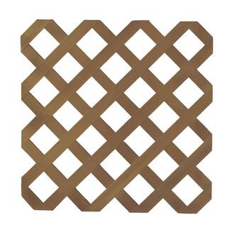 Veranda 4 ft. x 8 ft. Brazilian Walnut Garden Vinyl Lattice 137996