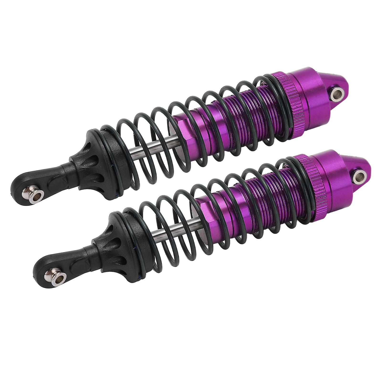 2pcs Front Rear Shock Absorbers Aluminum Alloy Shock Absorber For Jlb 1/10 Car Truck Seriespurple